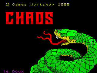 Chaos title screen for ZX Spectrum